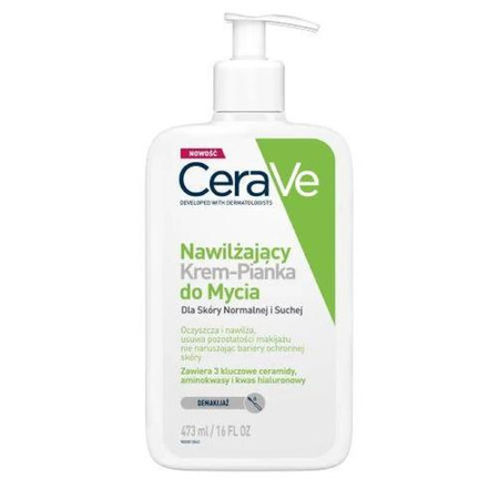 CERAVE Nawilżający Krem-pianka do mycia, 473 ml