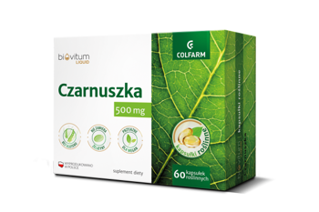 BIOVITUM Czarnuszka liquid 500mg, 60 kapsułek w roślinnej otoczcdATA WAŻNOŚCI 2026.02.28