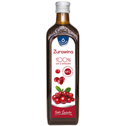 Żurawina sok 100%, 490 ml