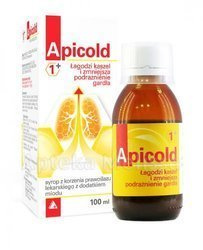 Apicold 1+ Syrop prawoślazowy z dodatkiem miodu 100ml