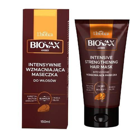 BIOVAX AMBER GLAMOUR Intensywnie Wzmacniająca maska do włosów, 150ml