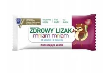 Zdrowy Lizak Mniam-Mniam smak wiśniowy, 1szt