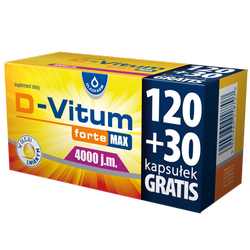 D-Vitum forte Max 4000 j.m. 150 kapsułek