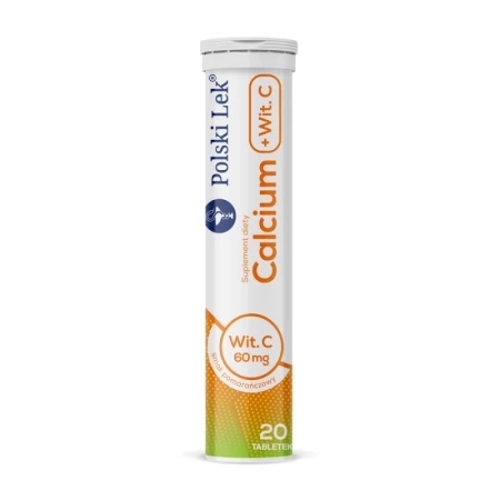 Calcium 300mg + Witamina C 60mg  20 tabletek musujących, Zyskaj Zdrowie