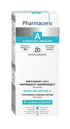 PHARMACERIS A SENSI-RELASTINE-E Peptydowy krem napinająco-ujędrniający do twarzy SPF20, 50ml