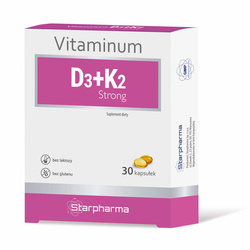 Vitaminum D3 + K2 Strong, 30 kapsułek