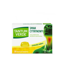 Tantum Verde smak cytrynowy, 30 pastylek twardych