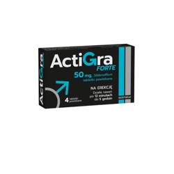 Actigra Forte tabletki powlekane 0,05g, 4 tabletki