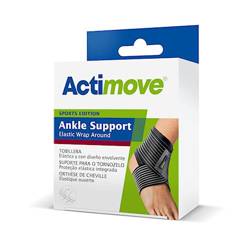 Actimove Everyday Ankle Support - Stabilizator stawu skokowego z elastycznym pasem do owijania, rozmiar M
