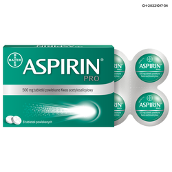 Aspirin Pro 500mg , 8 tabletek