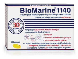 BioMarine 1140 olej z wątroby rekina, 60 kapsułek