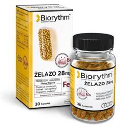 Biorythm Żelazo 28 mg kapsułki, 30 kaps.