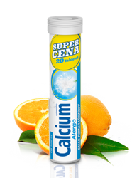 Calcium 300 alergo o smaku pomarańczowym x 20 tabl.