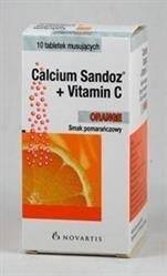 Calcium Sandoz+ Vit.C, 10 tabletek musujących