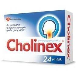 Cholinex , 24 pastylki do ssania, 