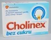 Cholinex bez cukru, 16  pastylek do ssania 