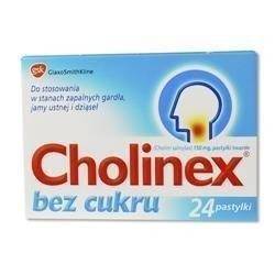 Cholinex bez cukru, 24 pastylki do ssania