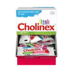 Cholinex lizaki o smaku malinowym, 1 sztuka