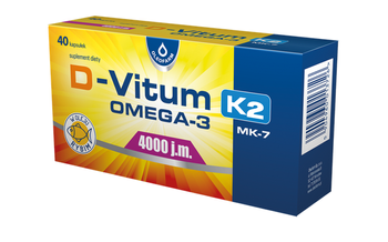 D-Vitum 2000 j.m.K2 MK7 Omega-3 kapsułki miękkie 40 kapsułek