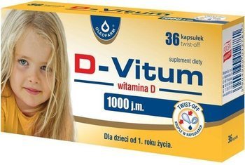 D-Vitum wit.D 1000jm dla dzieci, 36 kapsułaek twist-off 