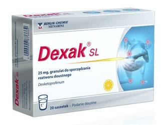 DEXAK SL 25 mg granulat do sporządzania roztworu doustnego, 20 saszetek, import