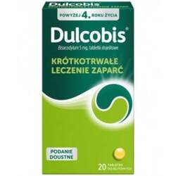 DULCOBIS 5 mg, 20 tabletek dojelitowych.