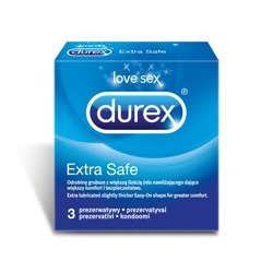 DUREX Extra Safe prezerwatywy, 3 sztuki