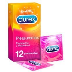 DUREX PleasureMax nawilżane prezerwatywy 12 sztuk