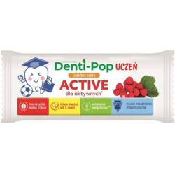 Denti-Pop Uczeń Active Lizak bez cukru o smaku poziomkowym, 1 sztuka