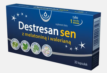 Destresan Sen z melatoniną i walerianą, 30 kapsułek