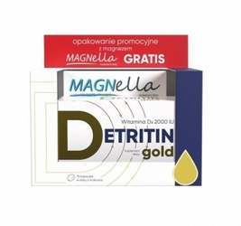Detritin Gold + Magnella zestaw 75 kapsułek+28 tabletek