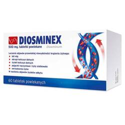 Diosmine tabletki powlekane 500 mg, 60 tabletek