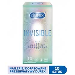 Durex Invisible Close Fit Prezerwatywy ściśle przylegające, 10 sztuk