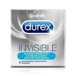 Durex Invisible dla większej bliskości, prezerwatywy 3 sztuki