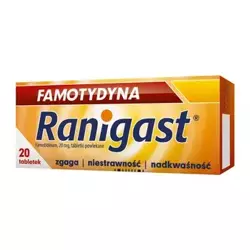 Famotydyna Ranigast 20mg, 20 tabletek powlekanych
