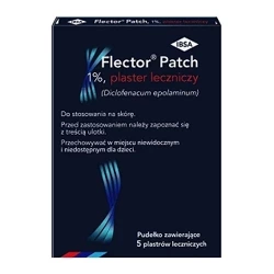 Flector Patch 1% (Diclofenac) plaster leczniczy do stosowania na skórę, 5 sztuk