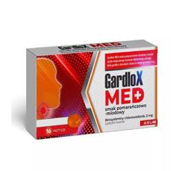 GardloX Med smak pomarańczowo-miodowy, 16 pastylek