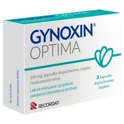 Gynoxin Optima 200mg 3 kapułki dopochwowe, import równoległy