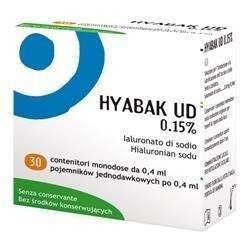Hyabak UD krople do oczu 15%, 30 pojemników + Hyabak UD 0,15% 5 pojemników po 0,4ml 