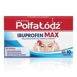 IBUPROFEN MAX 400 mg , 10, tabletki powlekane