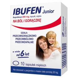 Ibufen Junior 200 mg 10 kapsułek, 