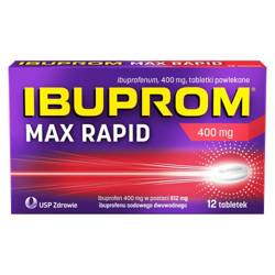Ibuprom MAX Rapid 400 mg, 12 tabletek powlekanych