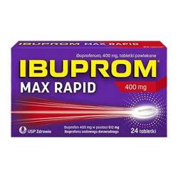 Ibuprom MAX Rapid tabletki powlekane 400mg, 24 tabletki