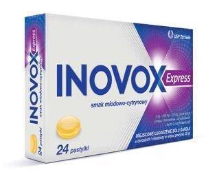 Inovox Express sm.miód-cytryna pastylki*24