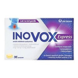 Inovox Express smak.miód-cytryna 36 pastylek do ssania