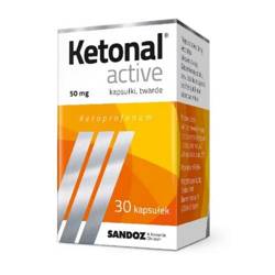 Ketonal Active 50 mg, 30 kapsułki twarde 