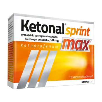 Ketonal Sprint Max granulat do sporządzania roztworu doustnego, 12 saszetek