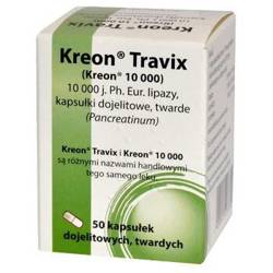 Kreon Travix 10000j.Ph.E 50 kapsułek import