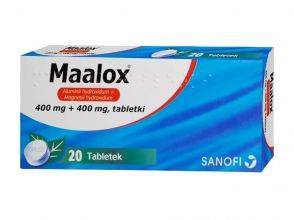 Maalox 0,4g+0,4g, 20 tabletek