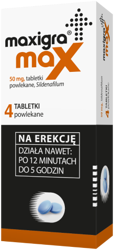 Maxigra Max 50mg 4 tabletki powlekane